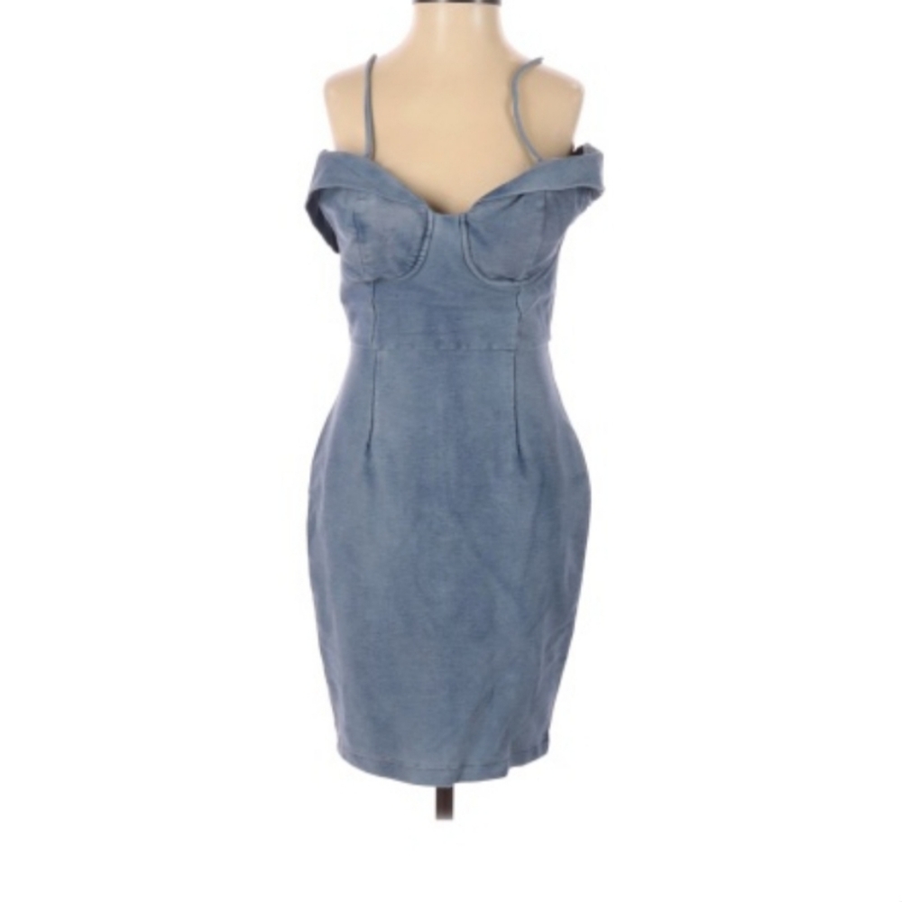 NWT JLUX Label Denim-Like Dress SML